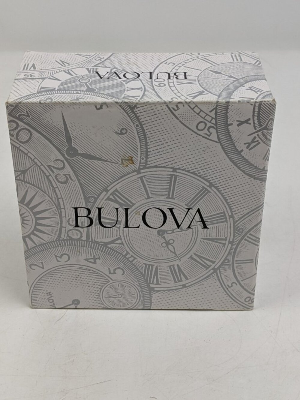 Bulova B5027 Lite Night Alarm Clock Brushed Silver Tone 3.75" New Open Box